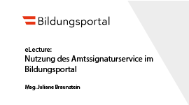 Nutzung des Amtssignaturservice