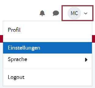 Benutzerprofil - Einstellungen