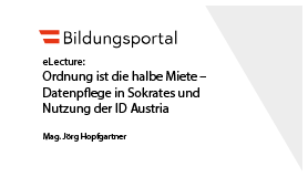 data maintenance in Sokrates and ID Austria