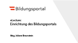 Einrichtung des Bildungsportals