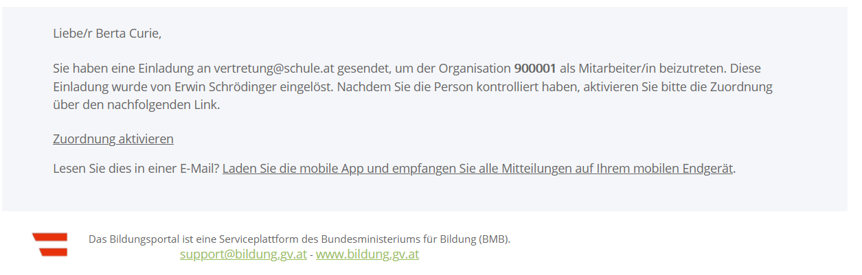 Zuordnung freischalten